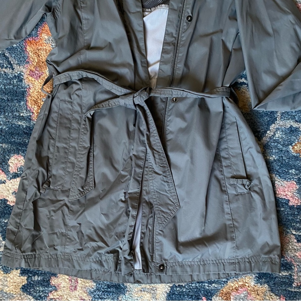 Columbia Hooded Trench Coat in Charcoal Gray - Picture 2 of 13